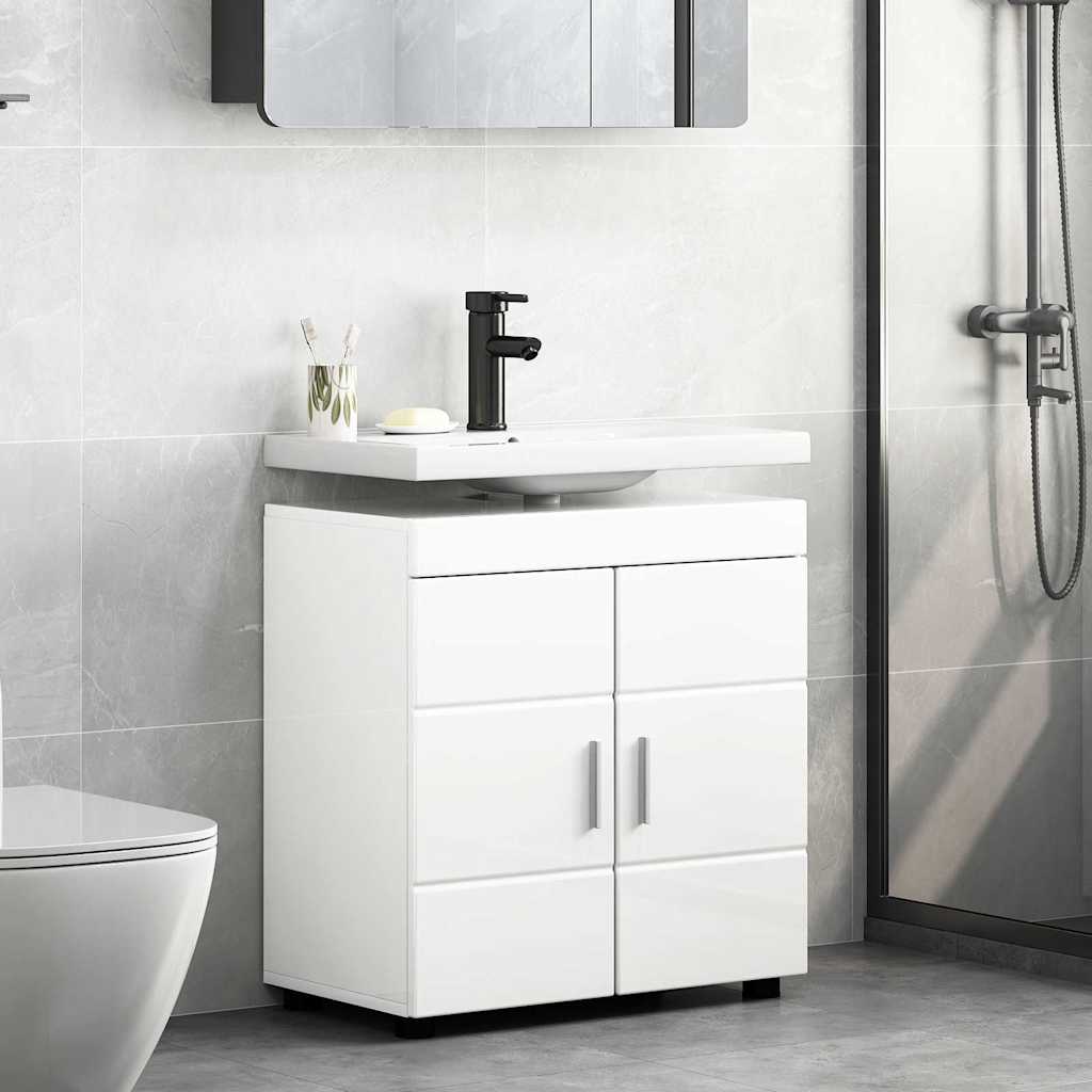 Gabinete para lavatório de banheiro TULUM Branco brilhante