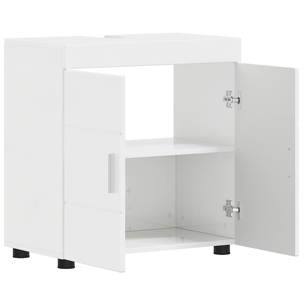 Gabinete para lavatório de banheiro TULUM Branco brilhante