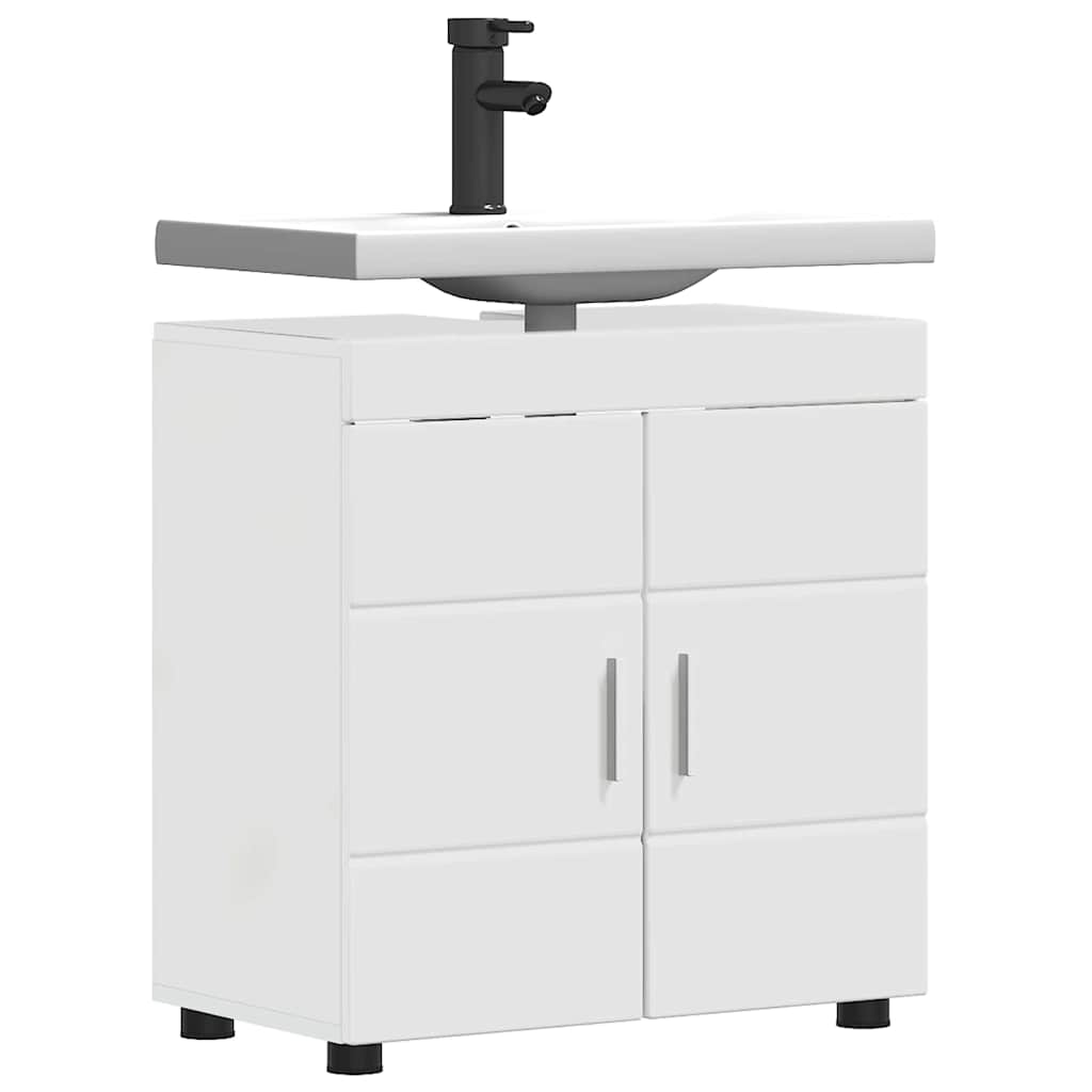 Gabinete para lavatório de banheiro TULUM Branco brilhante