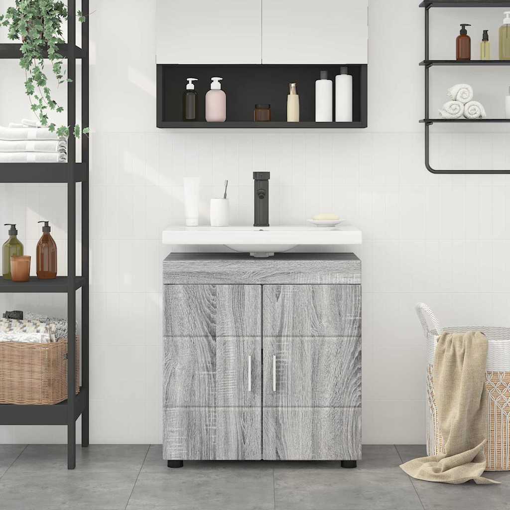 Gabinete para lavatório de banheiro TULUM Sonoma cinzento