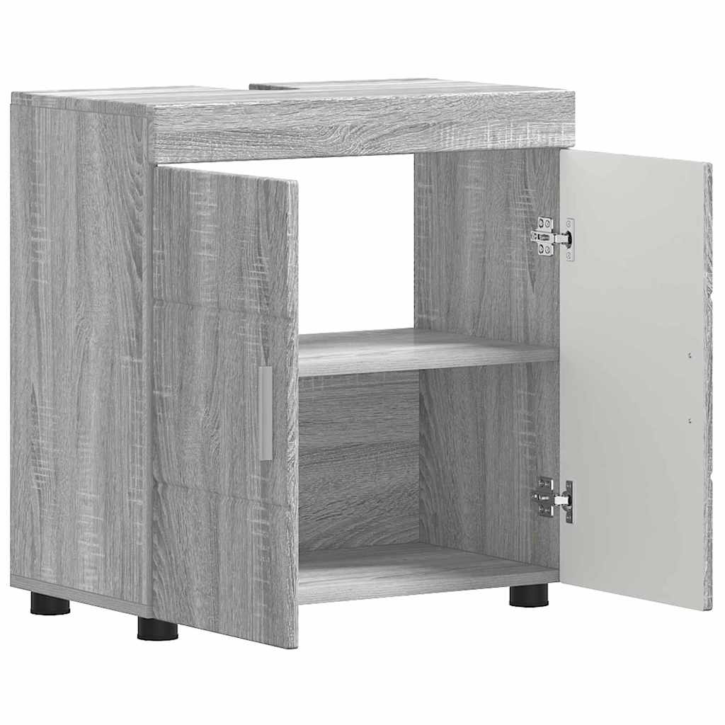 Gabinete para lavatório de banheiro TULUM Sonoma cinzento
