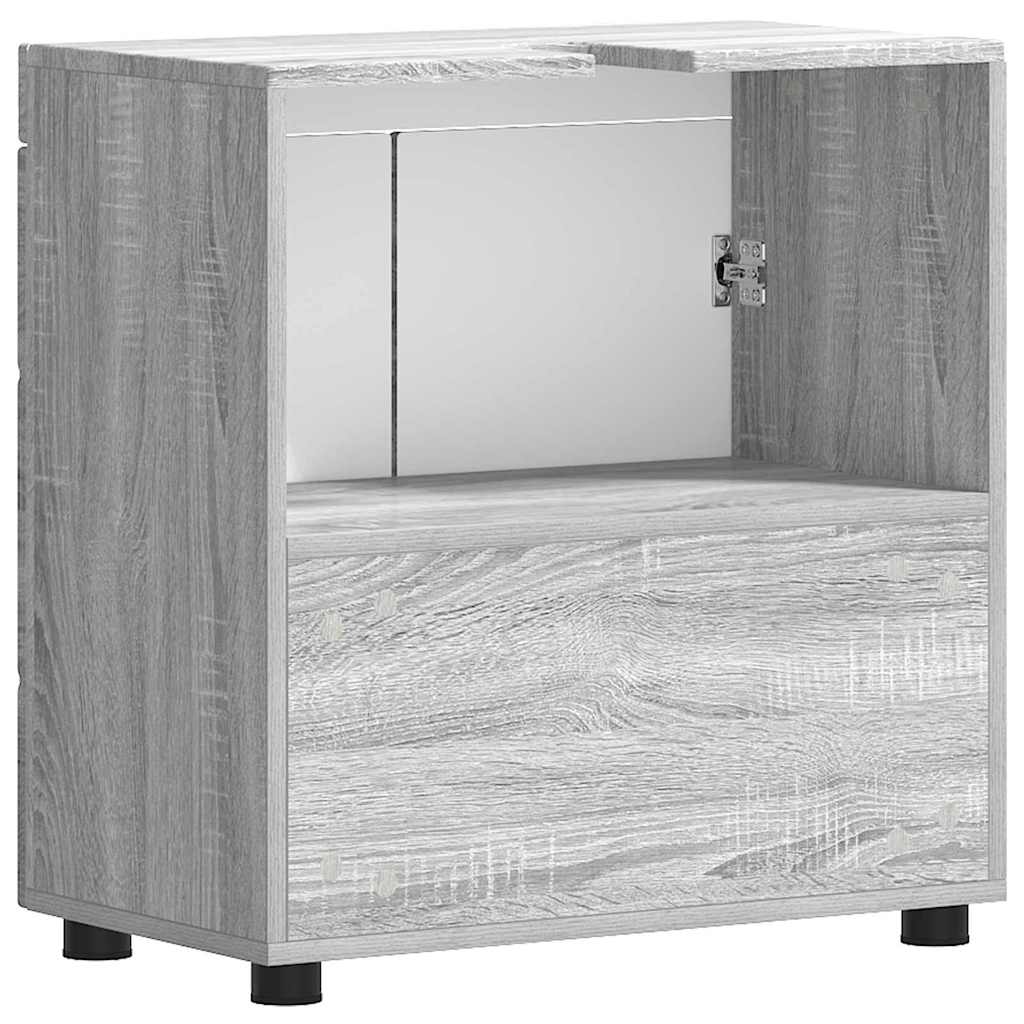 Gabinete para lavatório de banheiro TULUM Sonoma cinzento