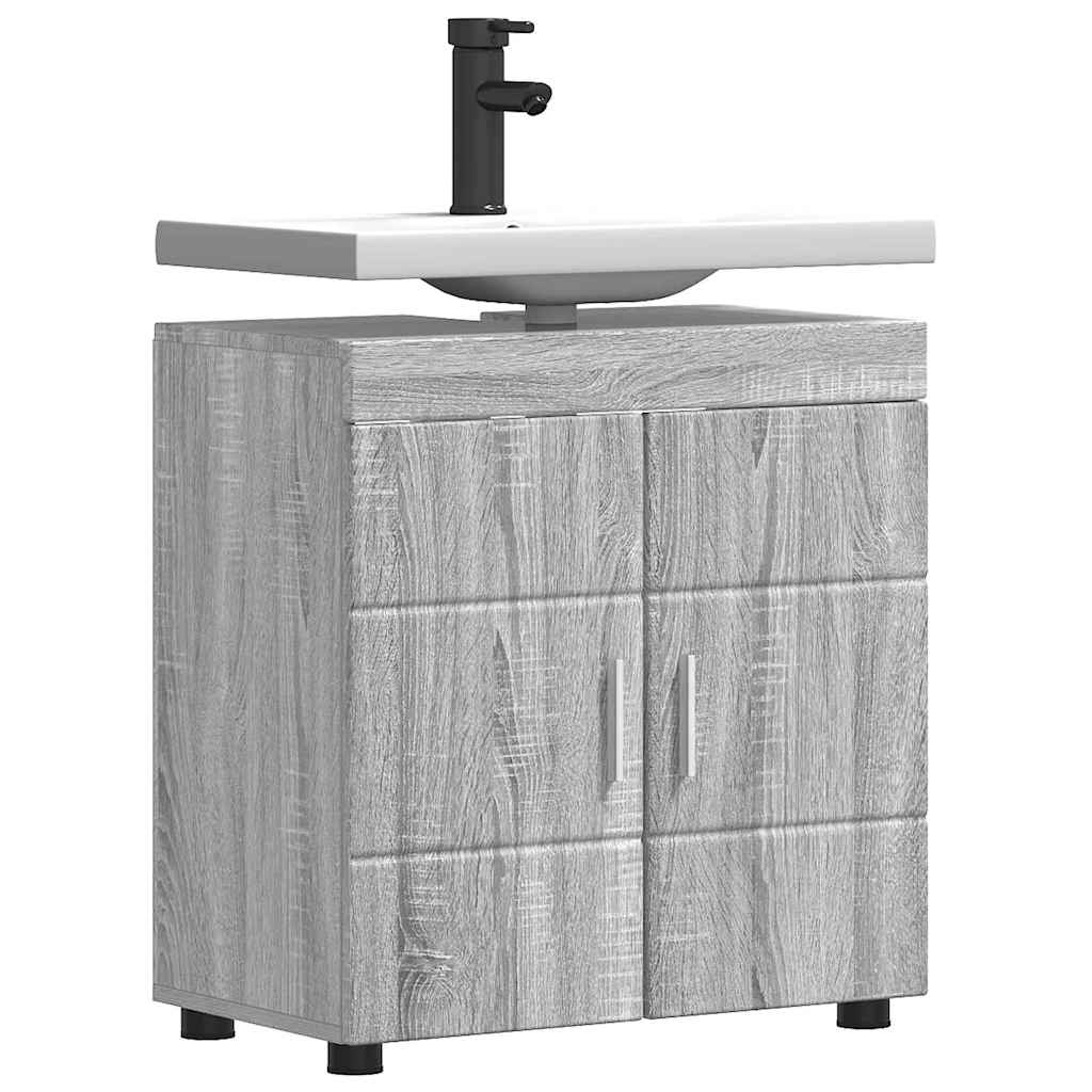 Gabinete para lavatório de banheiro TULUM Sonoma cinzento