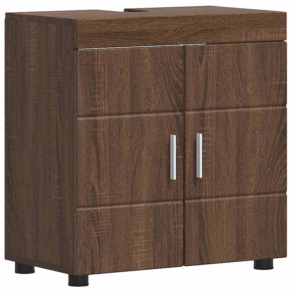Gabinete para lavatório de banheiro TULUM Carvalho castanho