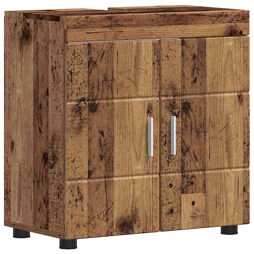 Gabinete para lavatório de banheiro TULUM Madeira antiga