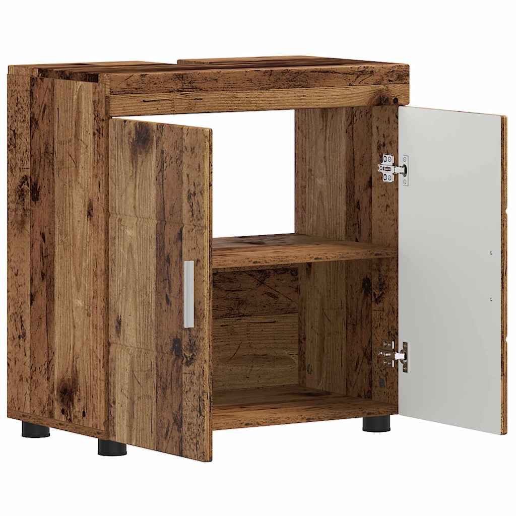 Gabinete para lavatório de banheiro TULUM Madeira antiga