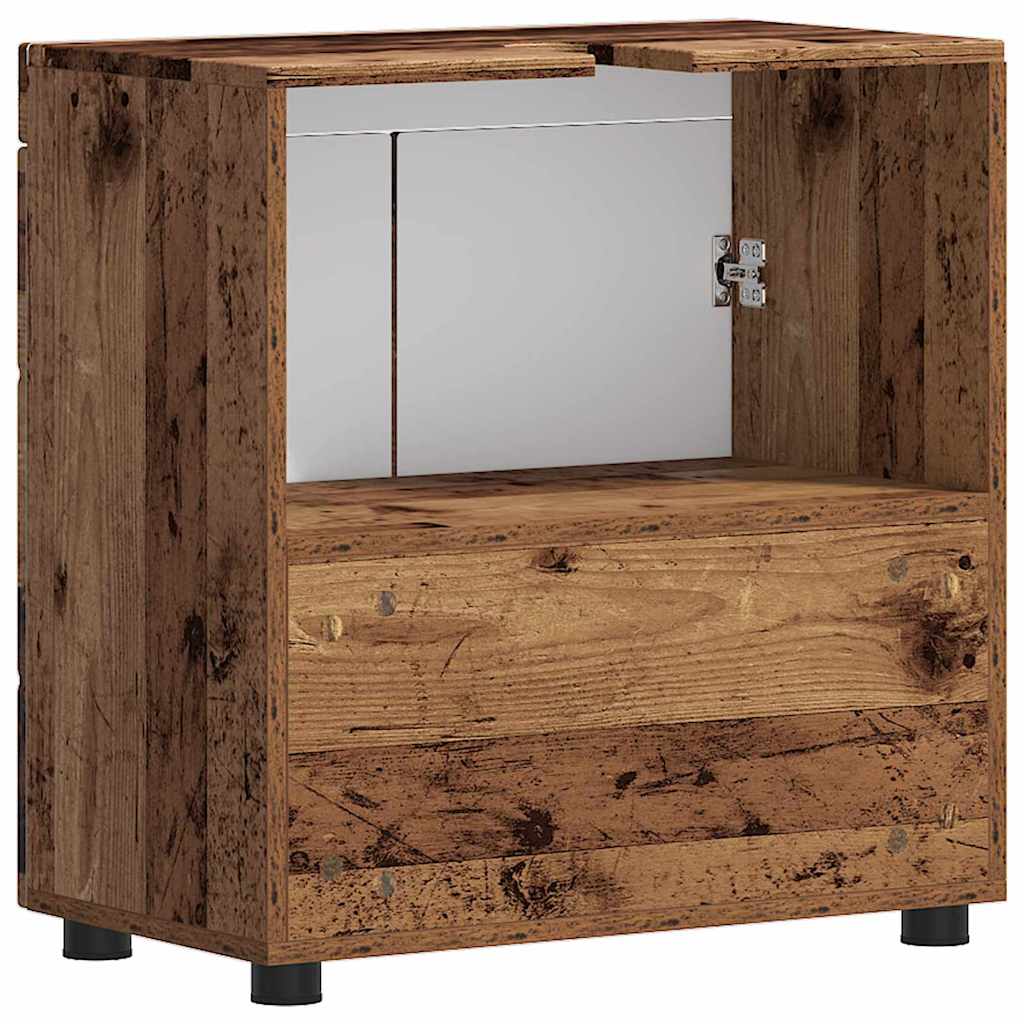 Gabinete para lavatório de banheiro TULUM Madeira antiga