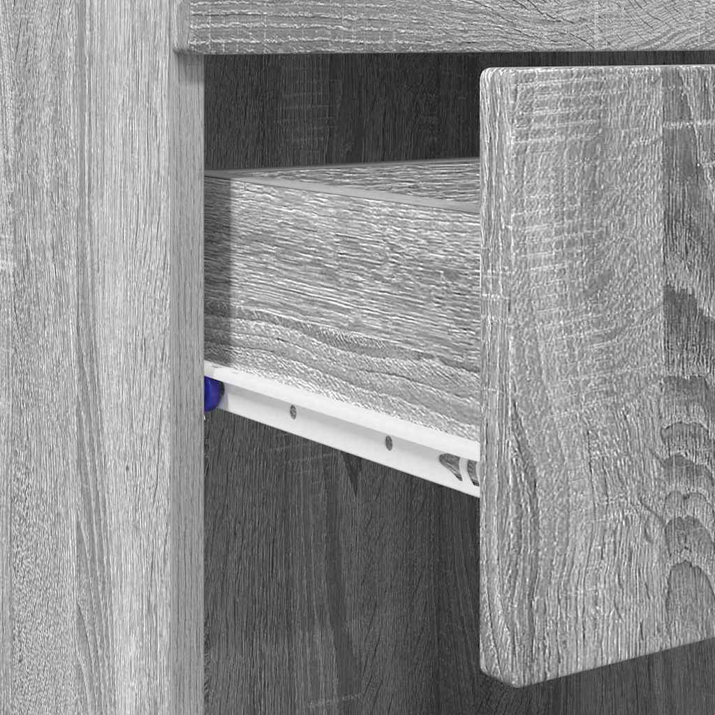 Armário de Banheiro TULUM Sonoma cinzento 37 x 31.5 x 82 cm