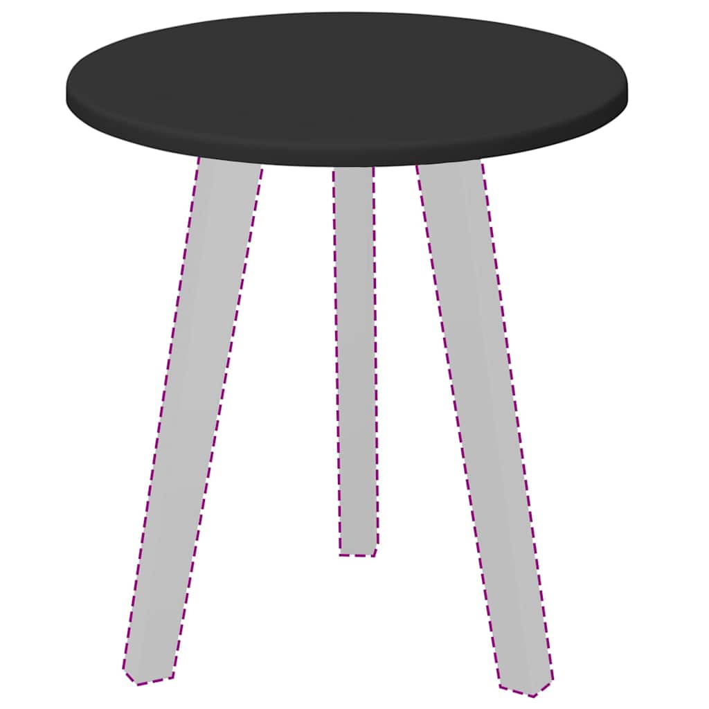 Tampo de Mesa Preto 40 x 40 x 1.5 cm Madeira processada