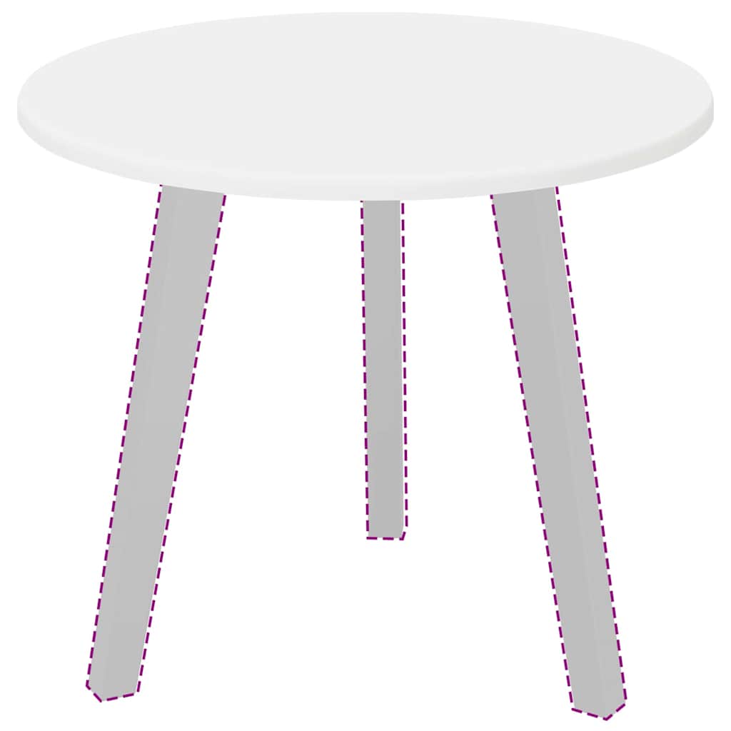 Tampo de Mesa Branco 50 x 50 x 1.5 cm Madeira processada