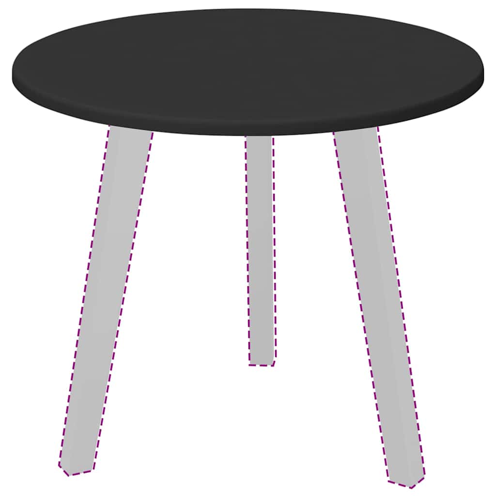 Tampo de Mesa Preto 50 x 50 x 1.5 cm Madeira processada