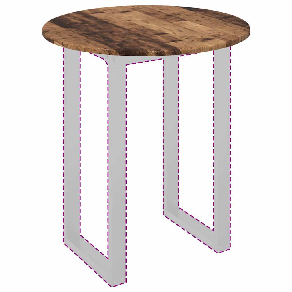 Tampo de Mesa Madeira antiga 60 x 60 x 1.5 cm