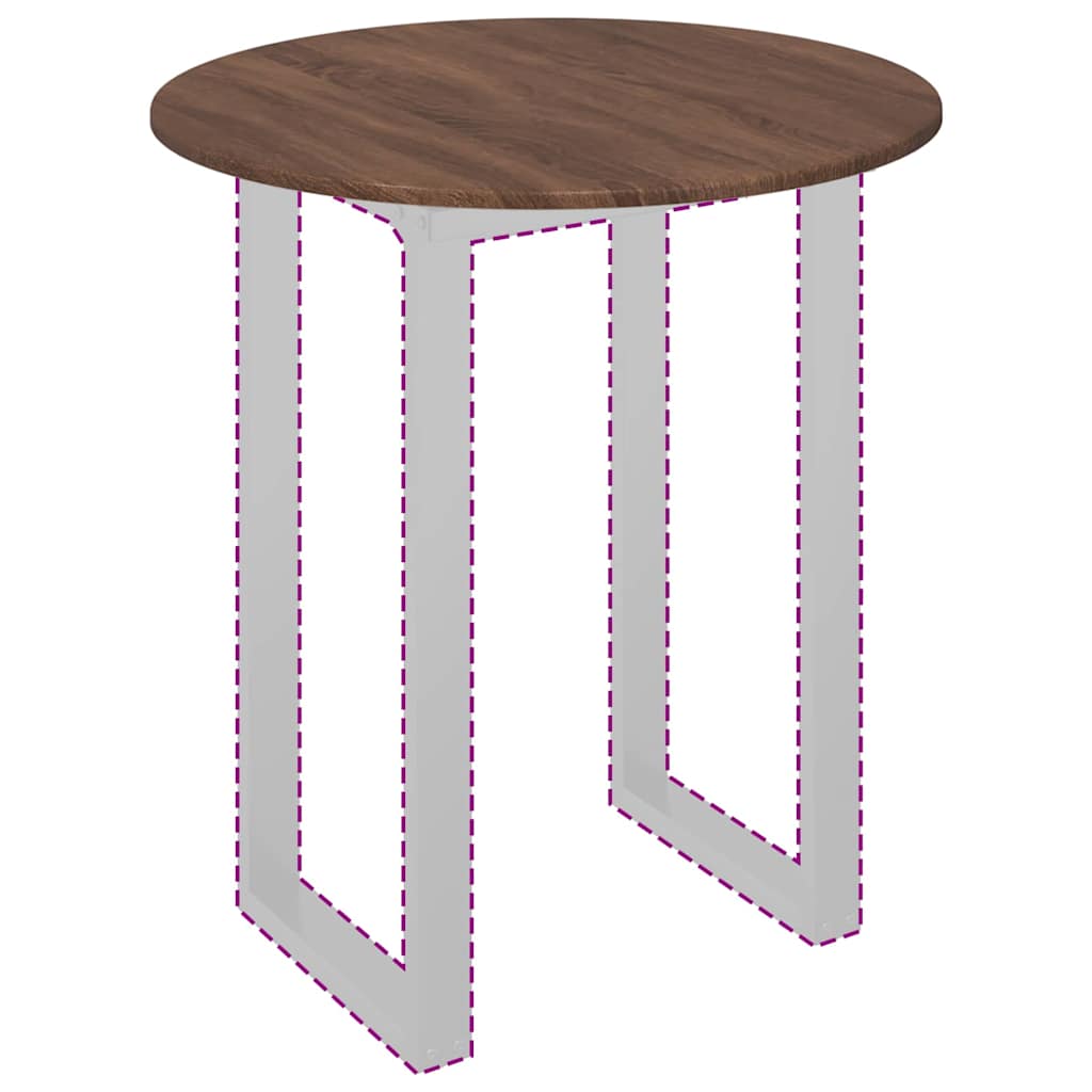 Tampo de Mesa Carvalho castanho 70 x 70 x 1.5 cm