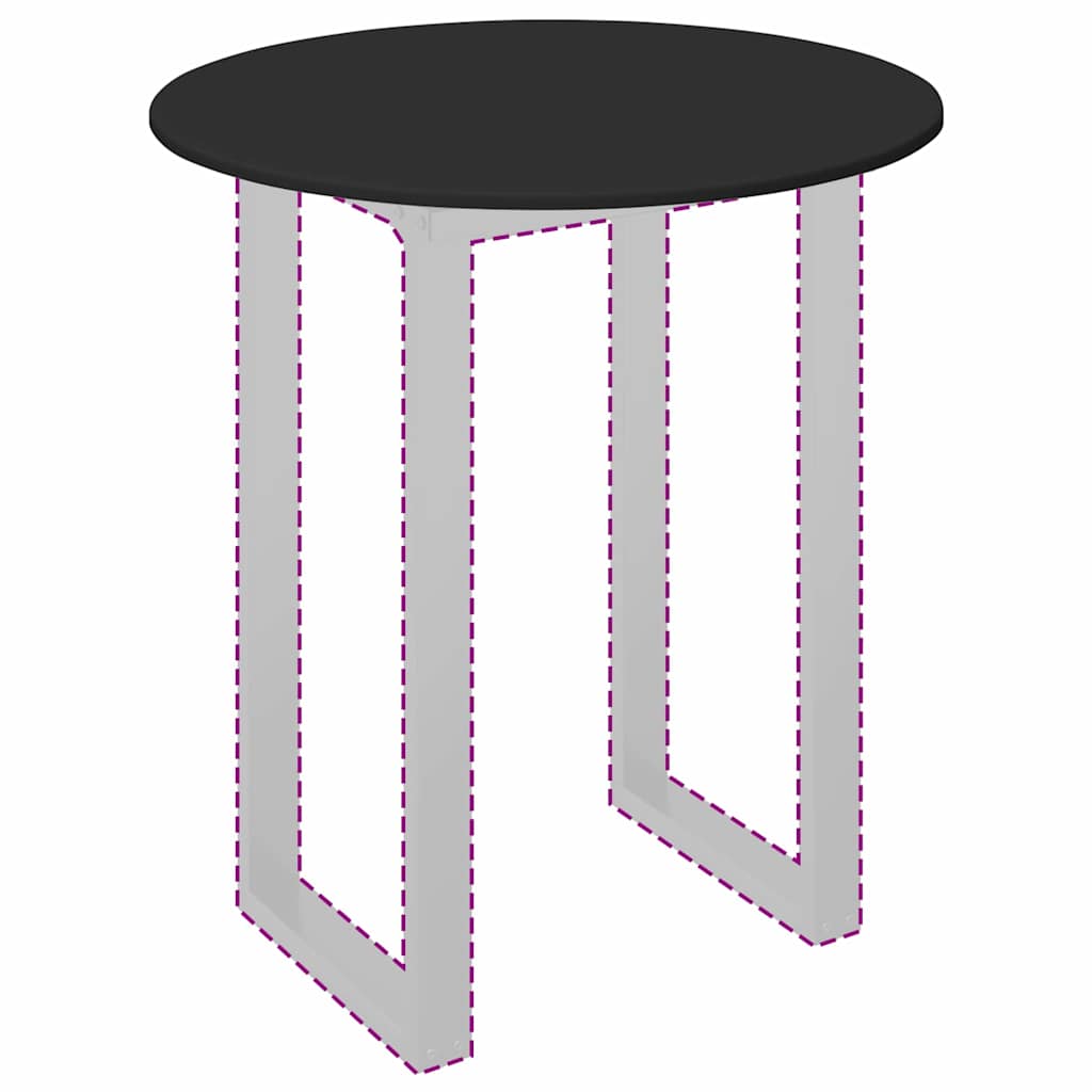 Tampo de Mesa Preto 80 x 80 x 1.5 cm Madeira processada