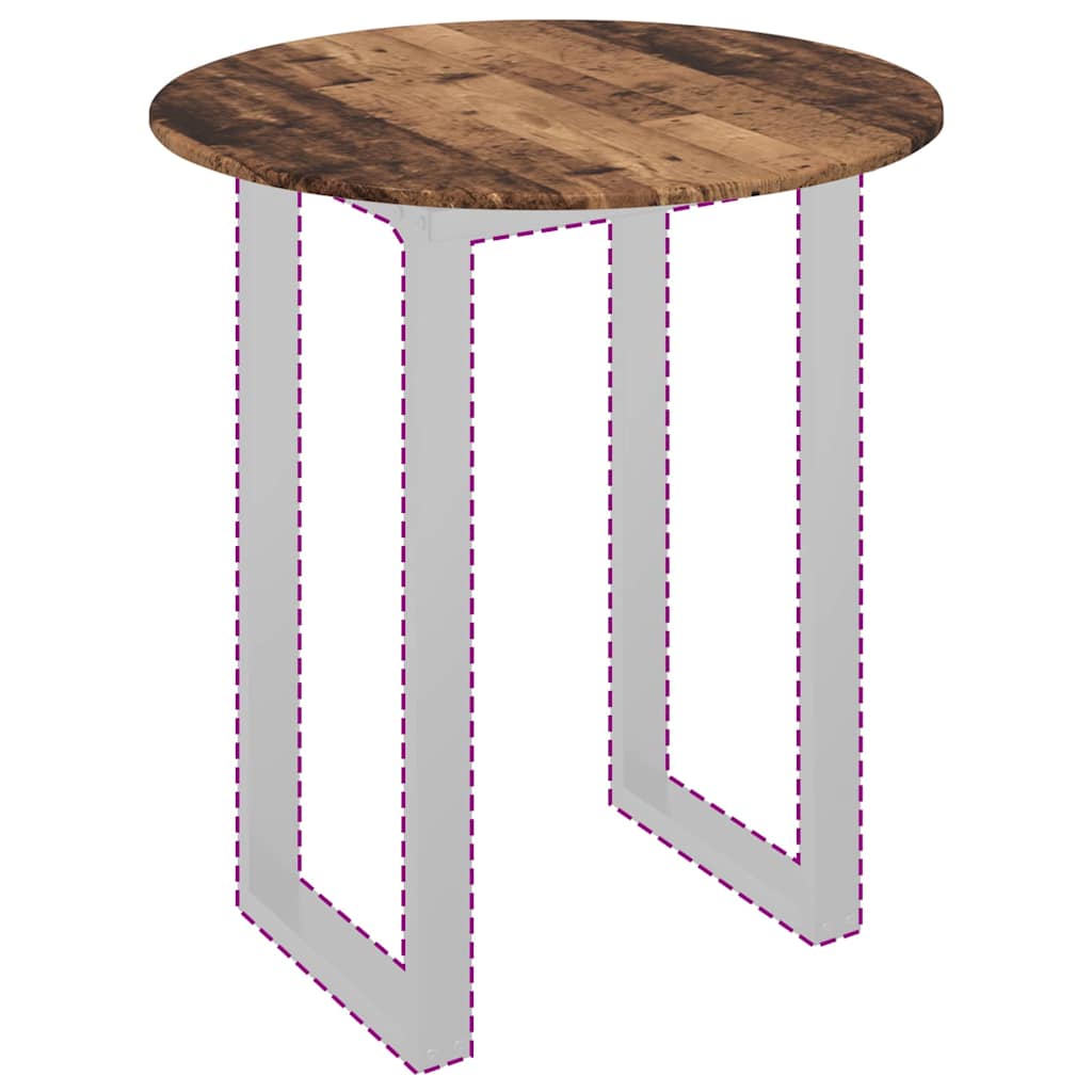 Tampo de Mesa Madeira antiga 80 x 80 x 1.5 cm