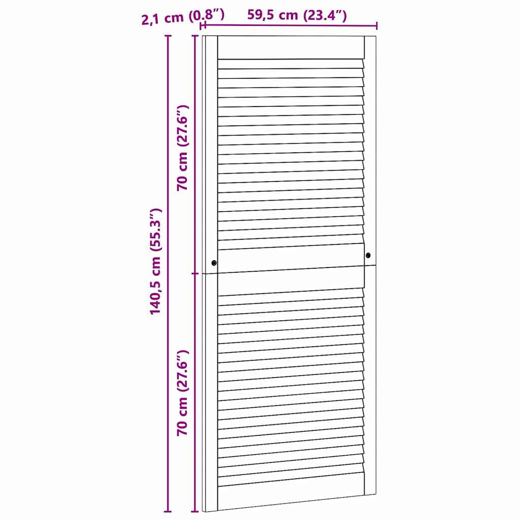 Porta de Armário com porta 4 pcs Natural 140.5 x 2.1 x 49.5 cm