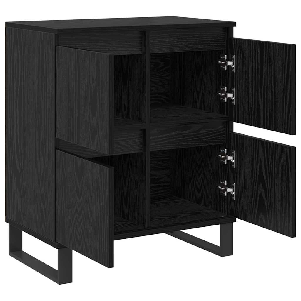 Aparadores 2 pcs Carvalho preto 120 x 35 x 70 cm