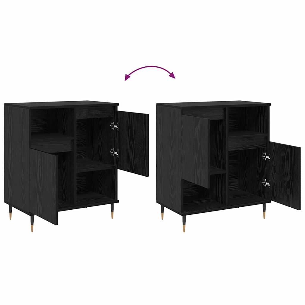 Aparadores 2 pcs Carvalho preto 120 x 35 x 70 cm