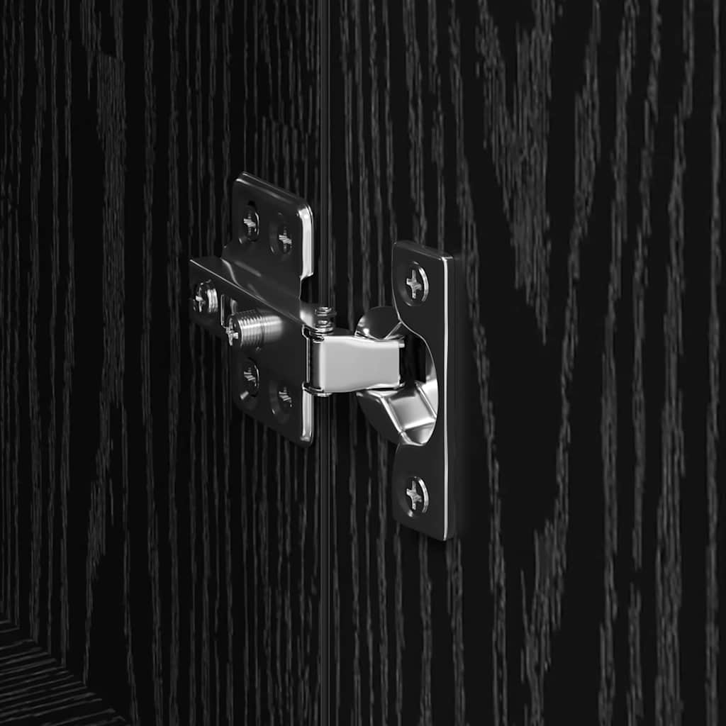 Aparadores 3 pcs Carvalho preto 180 x 35 x 70 cm