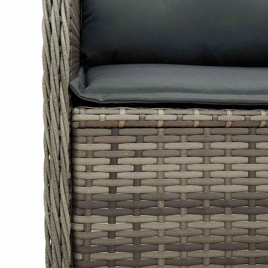 Banco de jardim com almofada Cinzeto Rattan Sintético