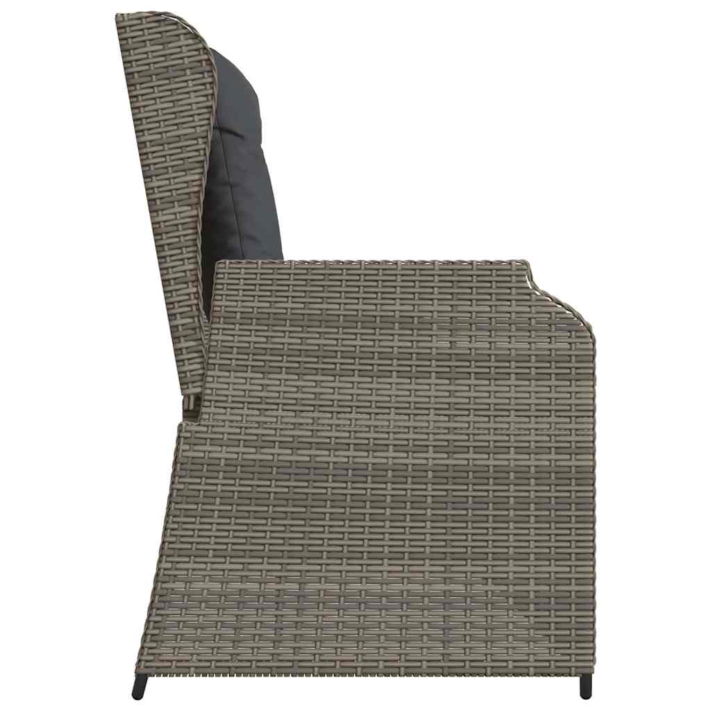 Banco de jardim com almofada Cinzeto Rattan Sintético