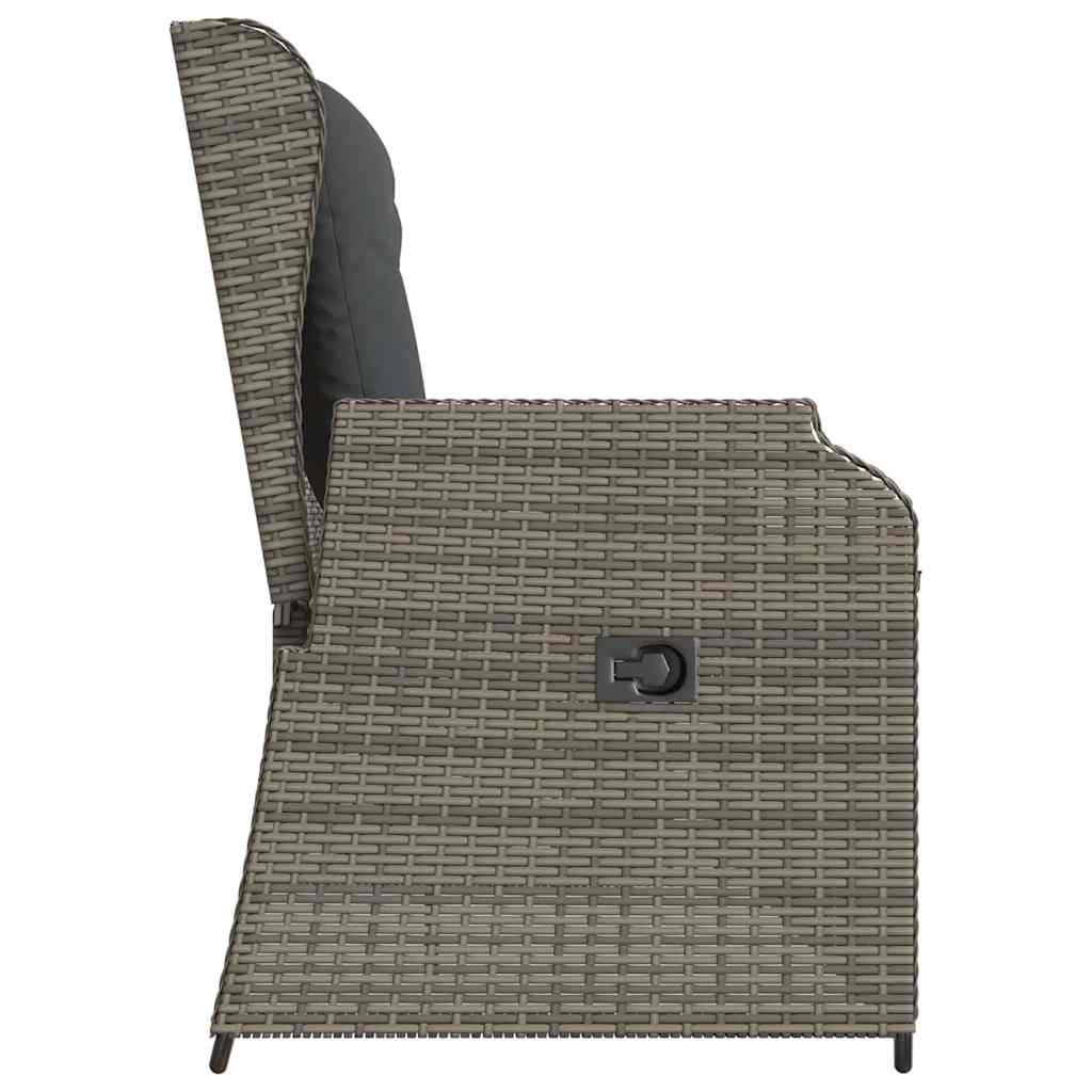 Banco de jardim com almofada Cinzeto Rattan Sintético