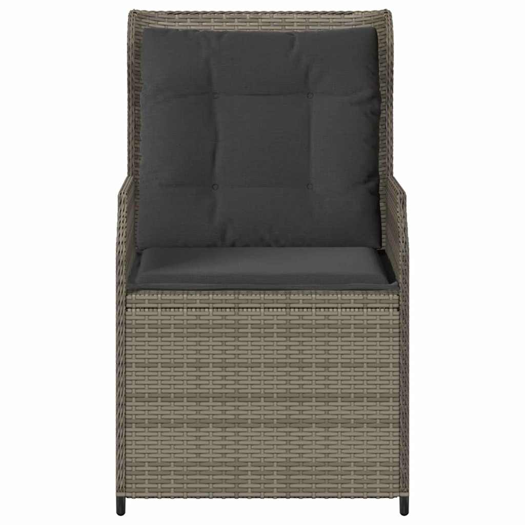 Banco de jardim com almofada 2 pcs Cinzeto Rattan Sintético