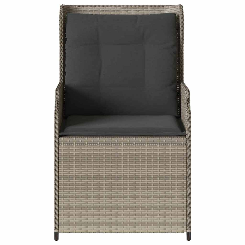 Banco de jardim 2 pcs Cinzento-claro Rattan Sintético