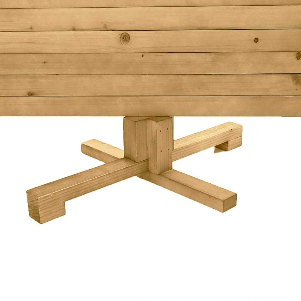 Árvore de Natal de Madeira com suporte Castanho 120 cm