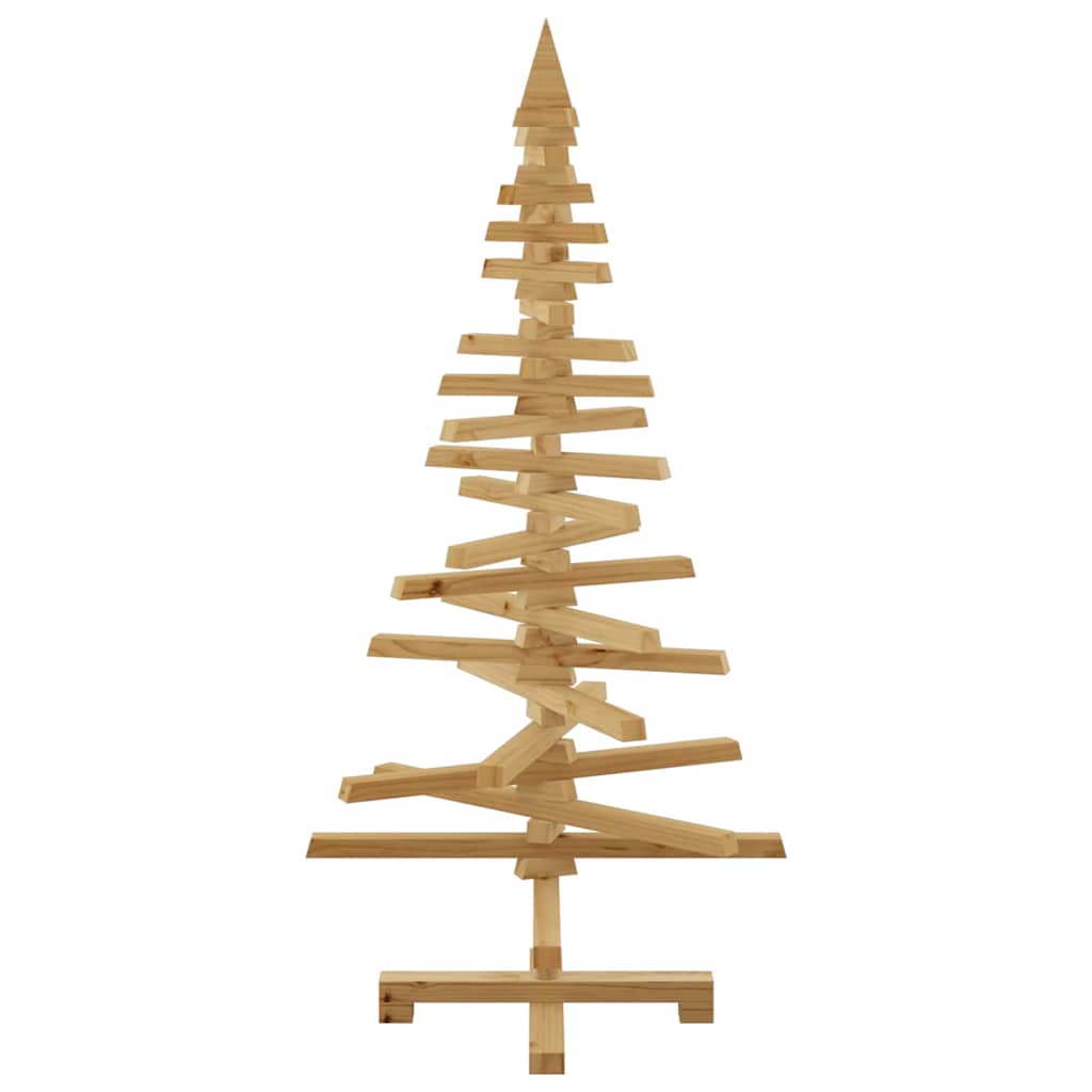 Árvore de Natal de Madeira com suporte Castanho 120 cm