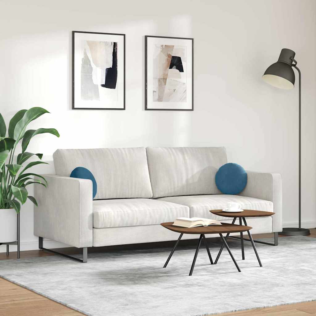 Almofadas de Assento 2 pcs Amarelo Ø80 x 29 cm Veludo