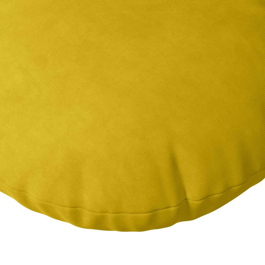 Almofadas de Assento 2 pcs Amarelo Ø80 x 29 cm Veludo