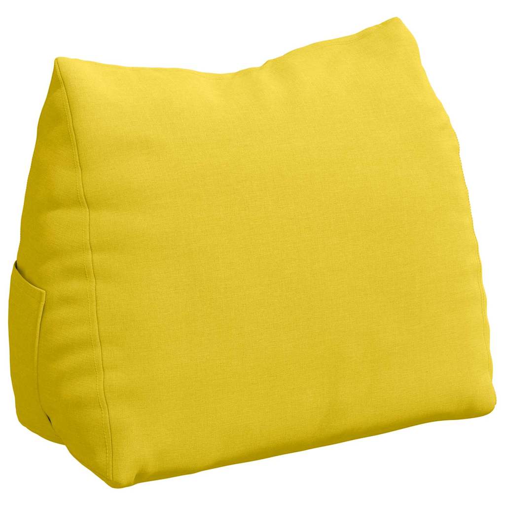 Travesseiro para Costas Amarelo Claro 45 x 20 x 35 cm tecido