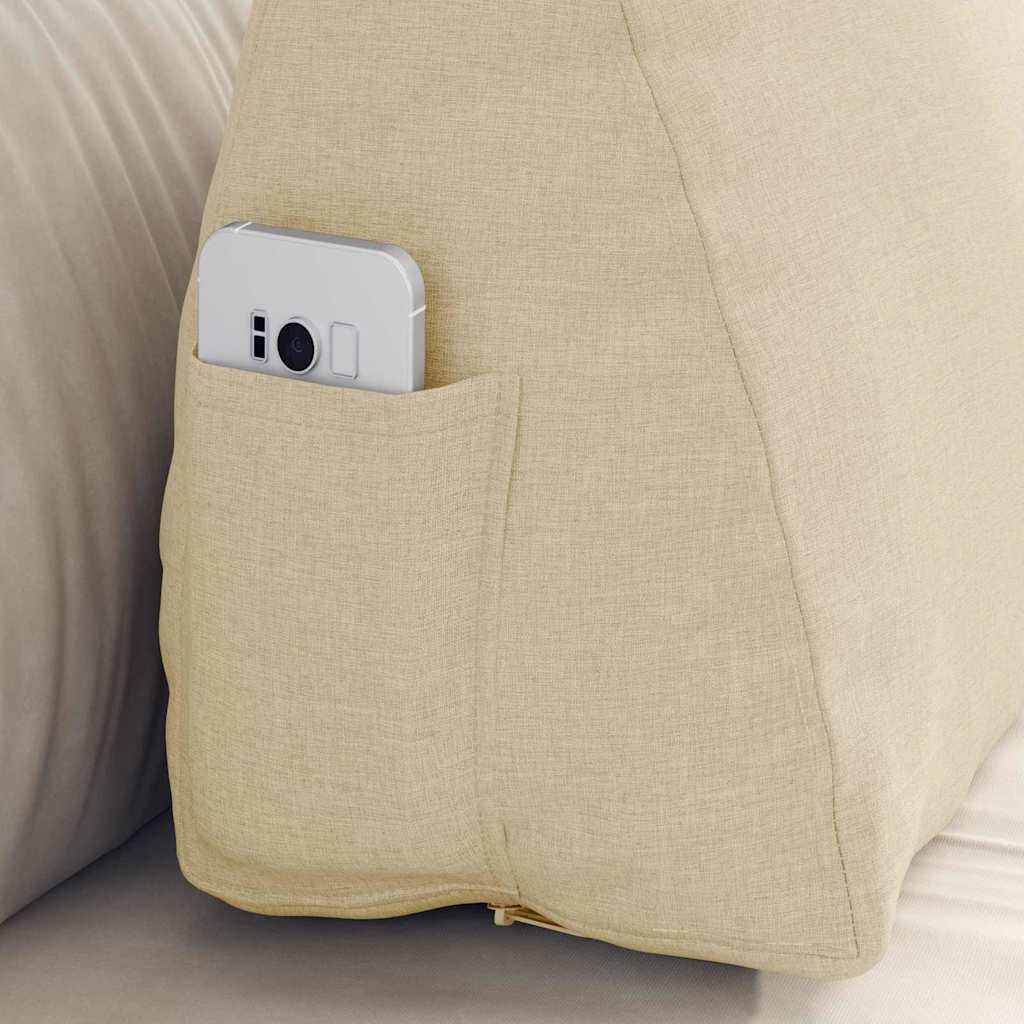 Travesseiro para Costas Amarelo Claro 45 x 20 x 35 cm tecido