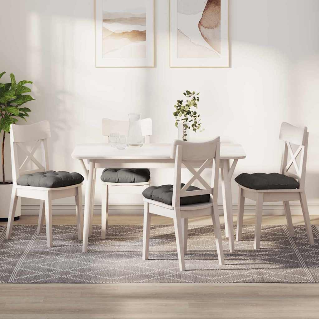 Almofadas de Assento 4 pcs Amarelo Claro 40 x 40 cm