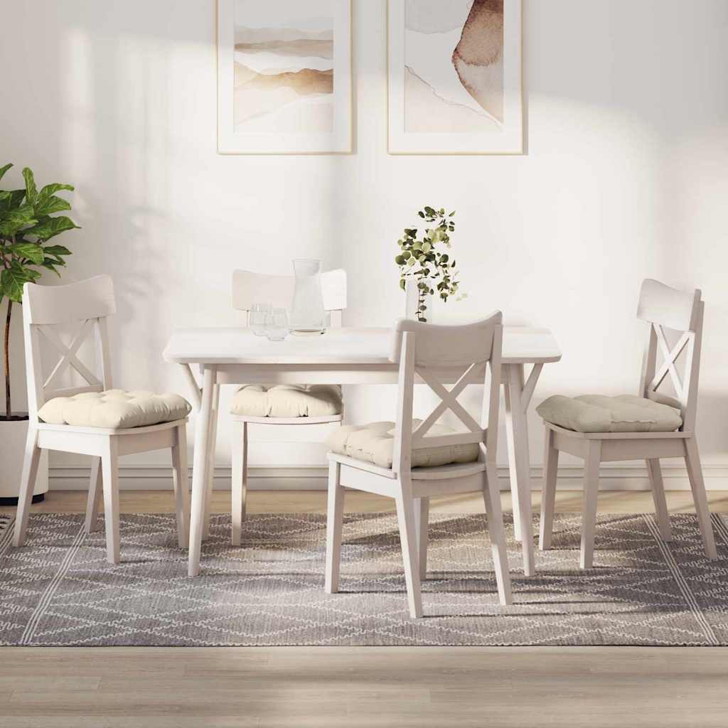 Almofadas de Assento 4 pcs Amarelo Claro 40 x 40 cm