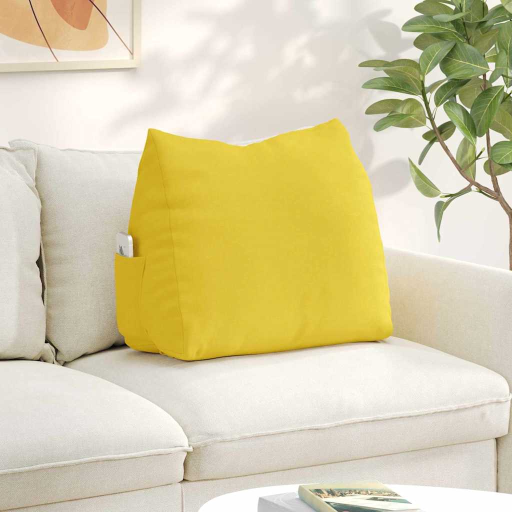 Travesseiro para Costas Amarelo Claro 45 x 20 x 35 cm tecido