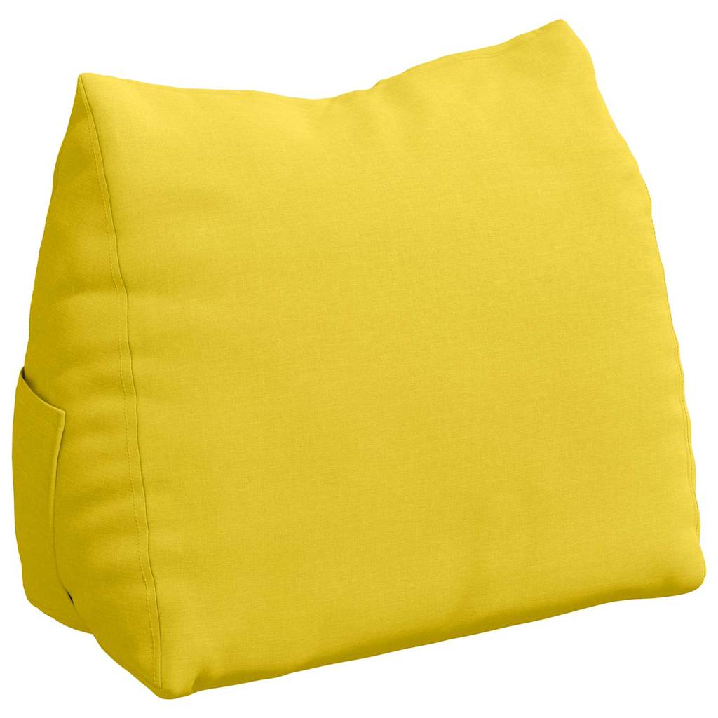 Travesseiro para Costas Amarelo Claro 45 x 20 x 35 cm tecido