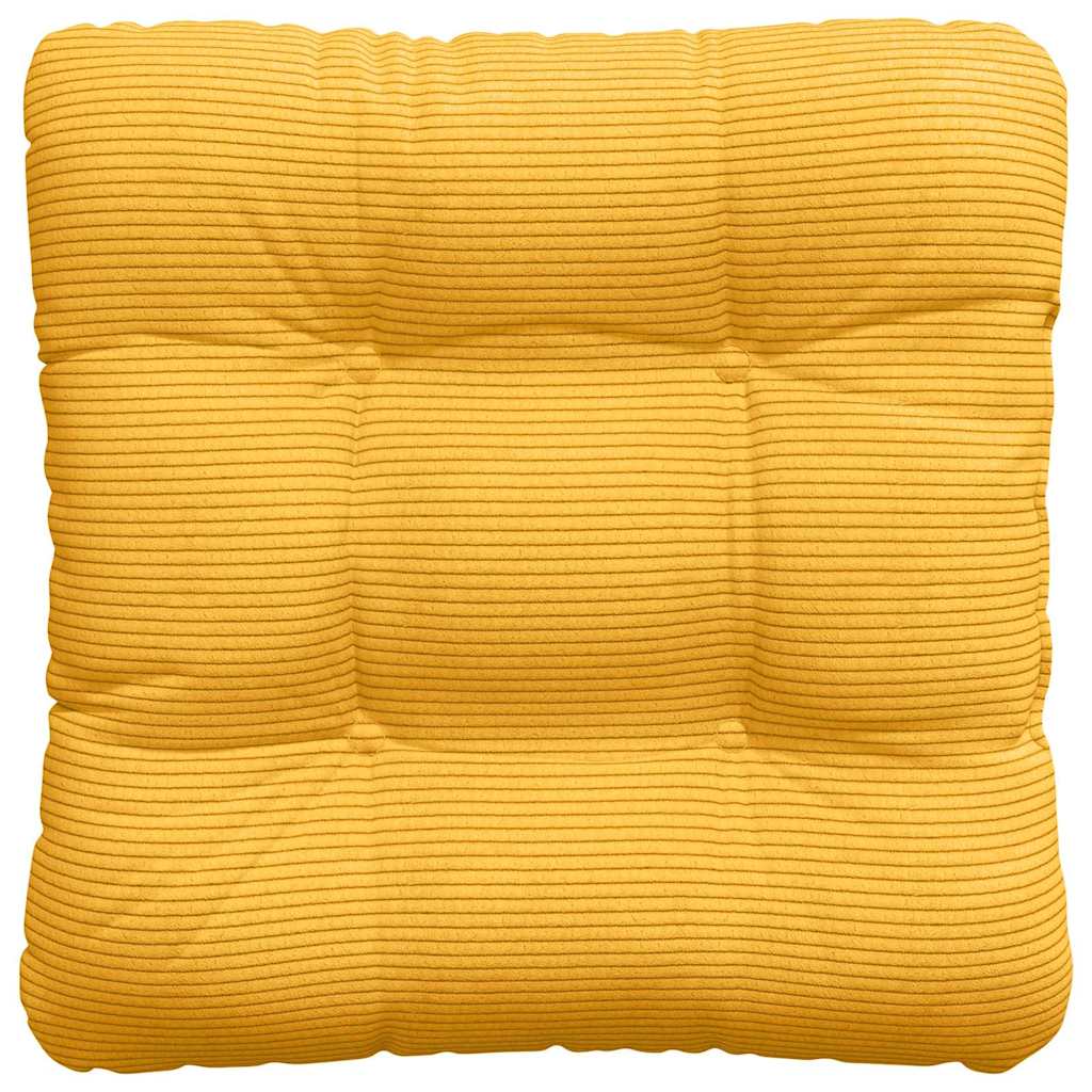 Almofadas de Assento 4 pcs Amarelo Claro 40 x 40 cm