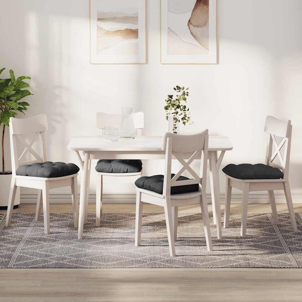 Almofadas de Assento 4 pcs Amarelo Claro 40 x 40 cm