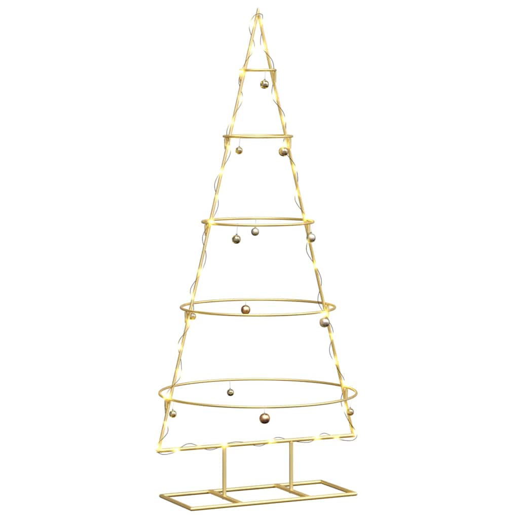 Árvore de Natal de metal Ouro 125 cm Aço com Revestimento em Pó