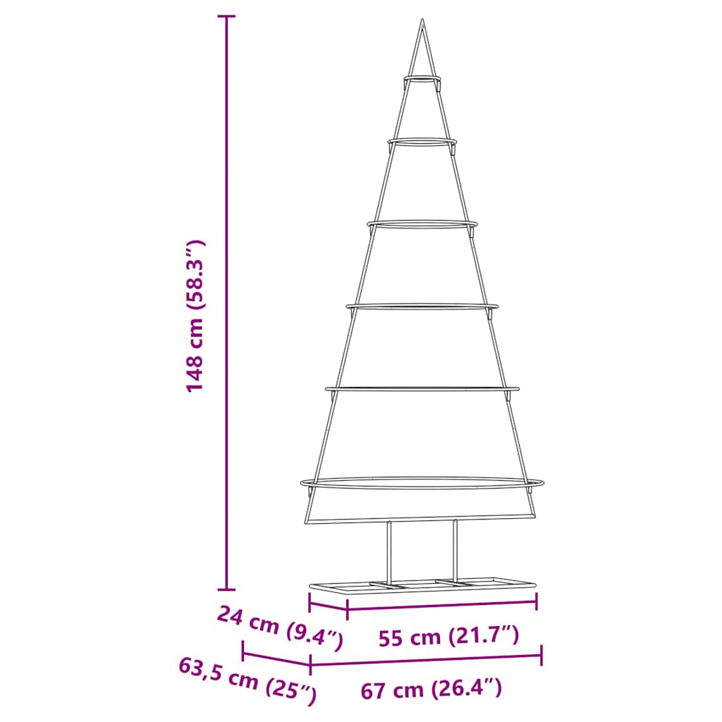 Árvore de Natal de metal Ouro 150 cm Aço com Revestimento em Pó