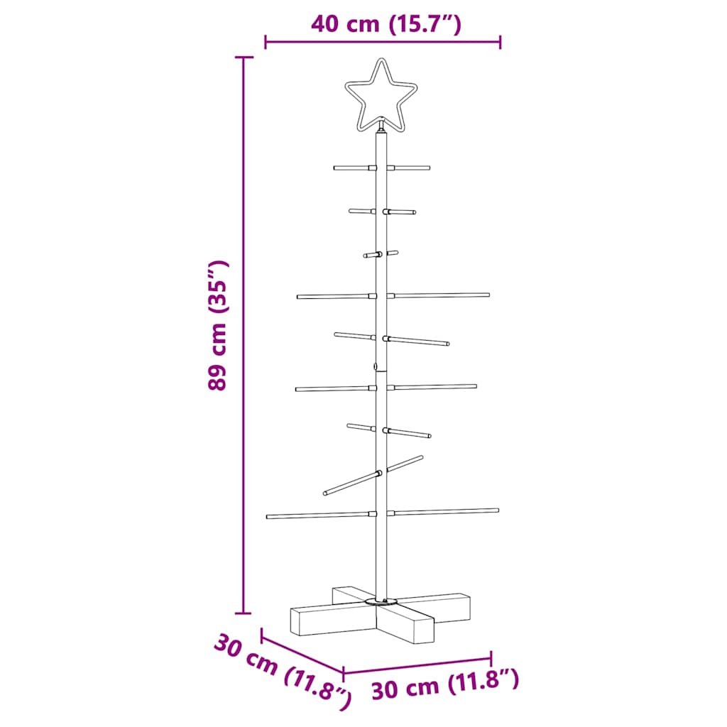 Árvore de Natal de metal Preto 90 cm Aço com Revestimento em Pó