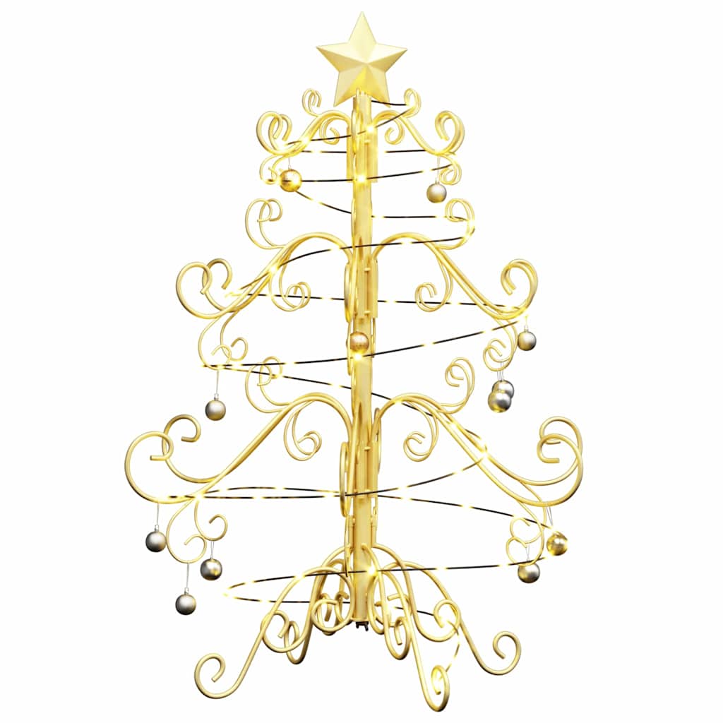 Árvore de Natal de metal Ouro 60 cm Aço com Revestimento em Pó