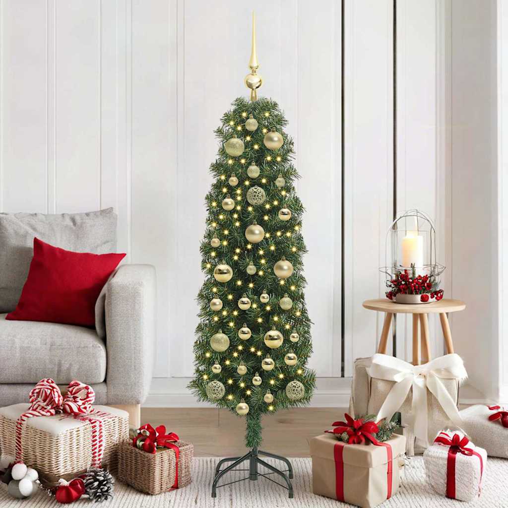 Árvore de Natal Artificial Verde 150 cm PVC e Aço e Plástico