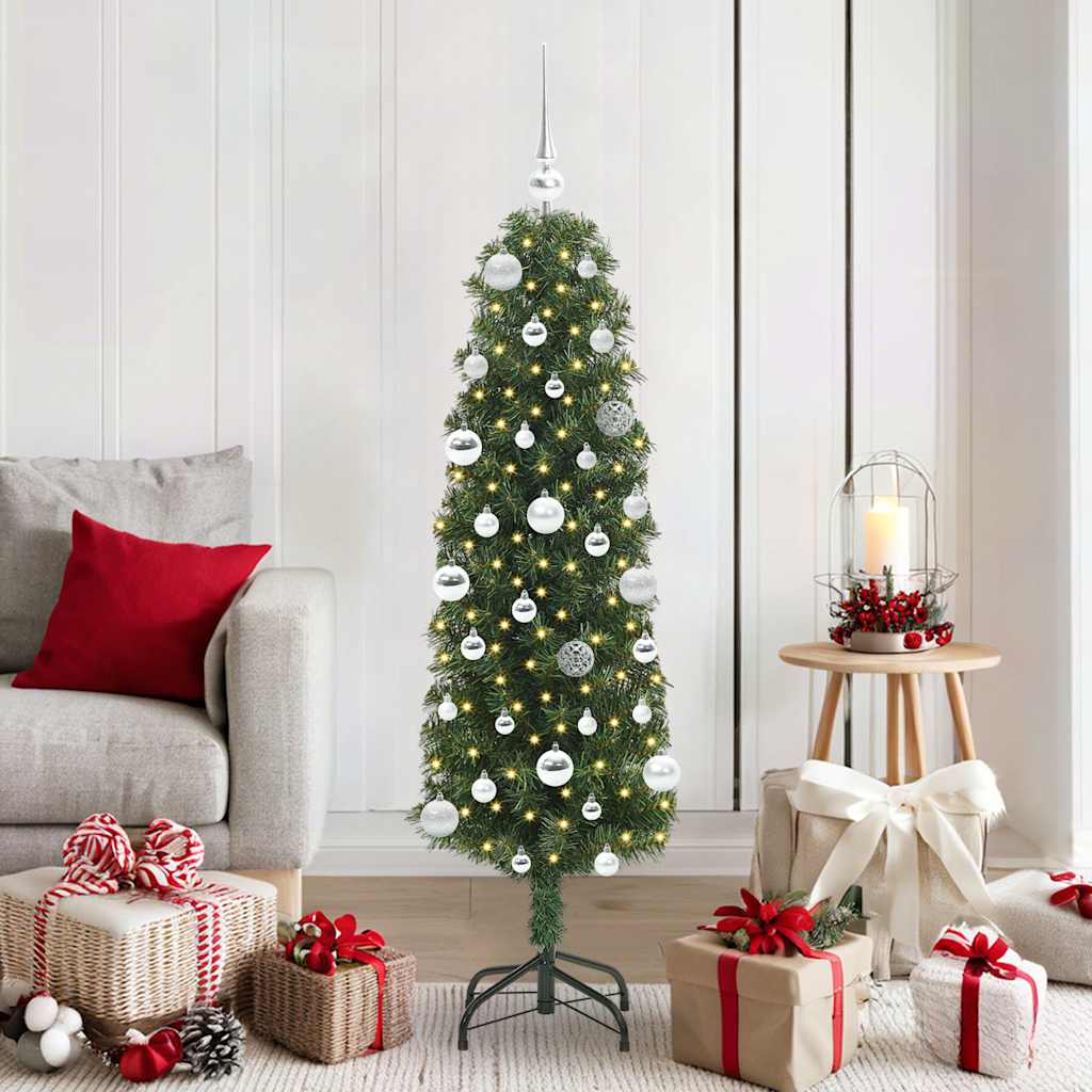 Árvore de Natal Artificial Verde 150 cm PVC e Aço e Plástico