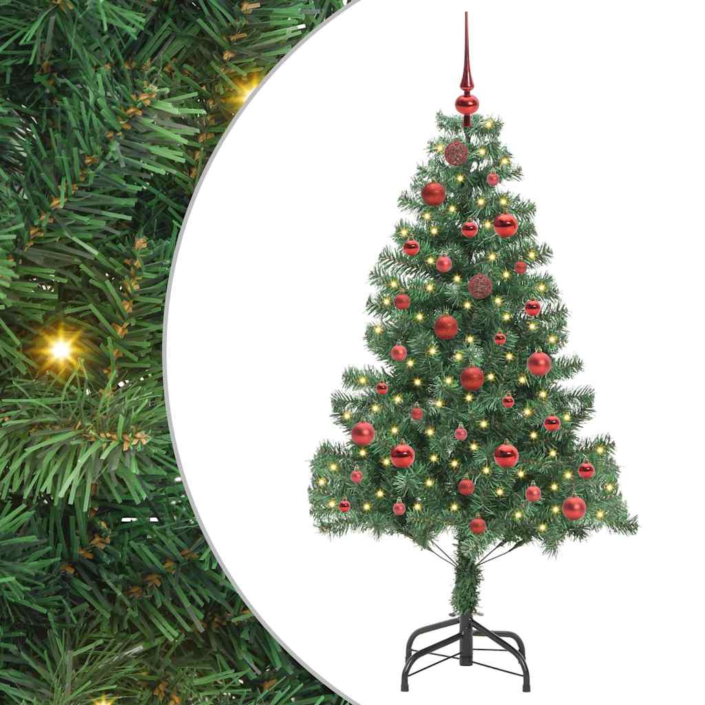 Árvore de Natal com 150 LEDs com suporte Verde 150 cm PVC