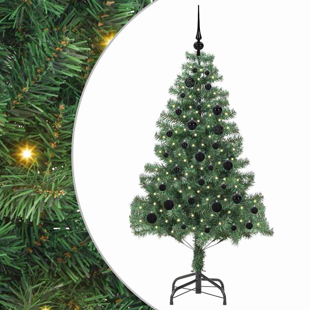 Árvore de Natal com 150 LEDs com suporte Verde 150 cm PVC
