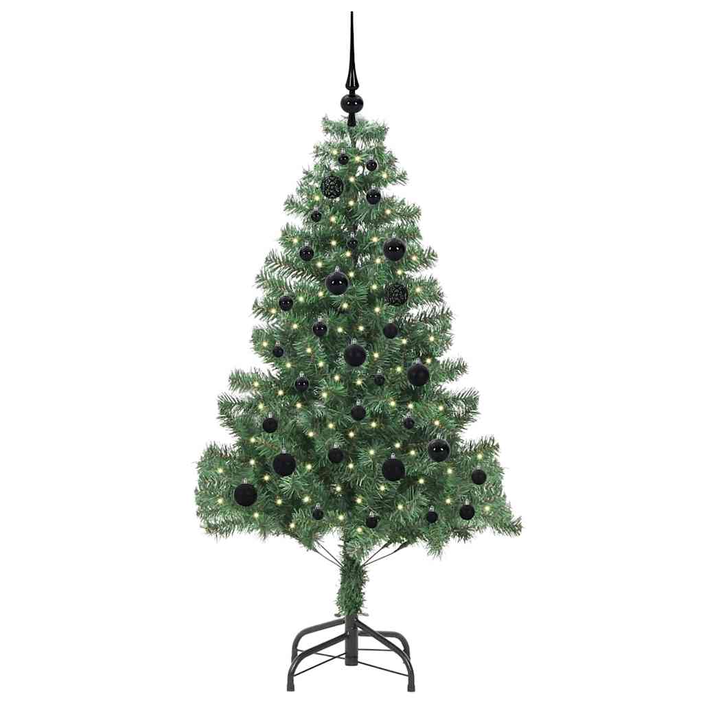Árvore de Natal com 150 LEDs com suporte Verde 150 cm PVC