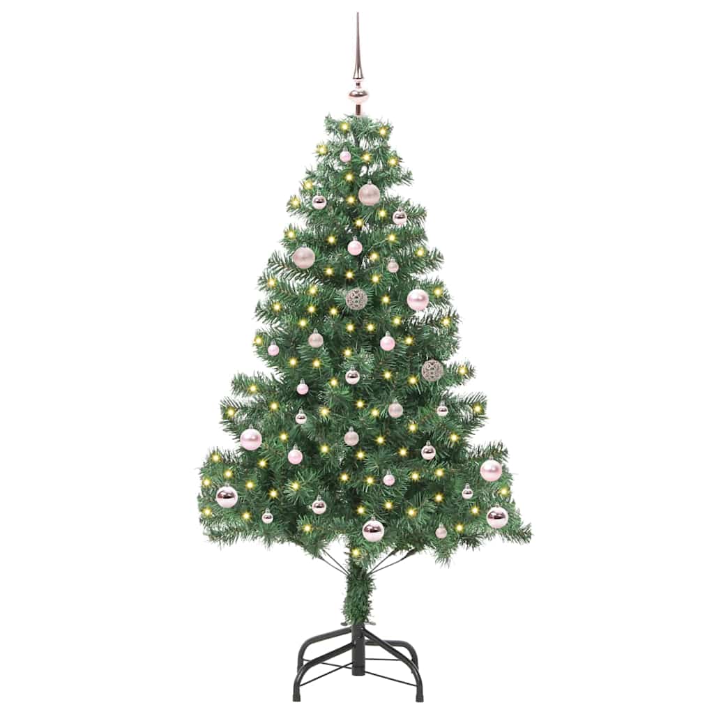 Árvore de Natal com 150 LEDs com suporte Verde 150 cm PVC